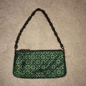 J.Crew Silk purse with chain strap